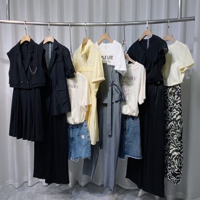 夏季時(shí)尚連衣裙品牌女裝 廣州石井批發(fā)市場(chǎng)一手貨源 直播實(shí)體拿貨