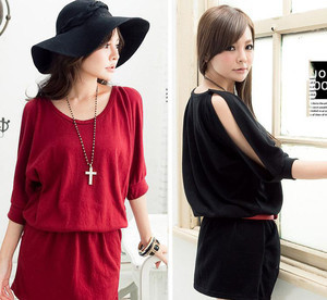 【廠家直銷￥女士服裝批發網絡加盟代理發貨 包裝修 圓領連衣裙2】價格_廠家_圖片 -